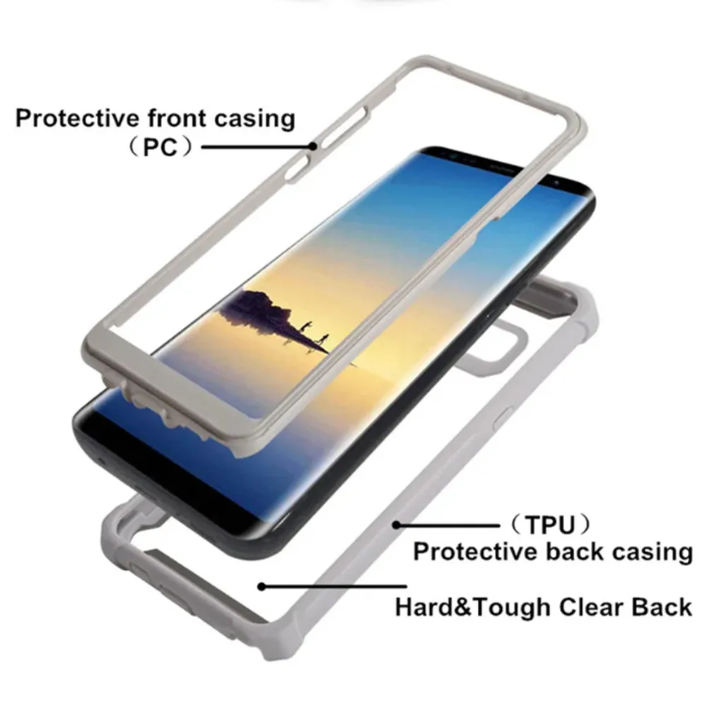 PC+TPU Stoßfeste Schutzhülle für Samsung Galaxy S26 Ultra S25 S24 S23 S22 S21 A57 A17 Note 20 9 10 Doppelschichtige Transparente Abdeckung – Detail 5