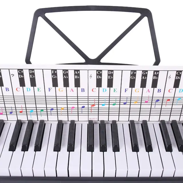 88-Key Piano Note Chart – Full-Size Keyboard Practice Guide With Music Book Clips