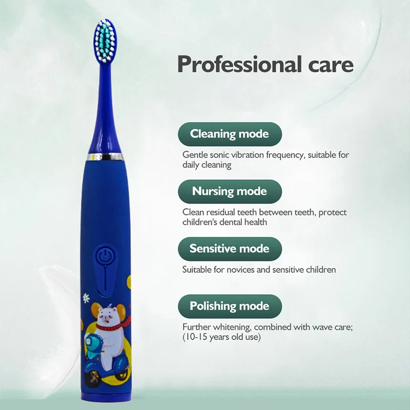 Children Sonic Electric Toothbrush Cartoon Kids With Replace The Toothbrush Head Ultrasonic Electric Toothbrush Sonic Brush Head 3 Children Sonic Electric Toothbrush Cartoon Kids With Replace The Toothbrush Head Ultrasonic Electric Toothbrush Sonic Brush Head 3