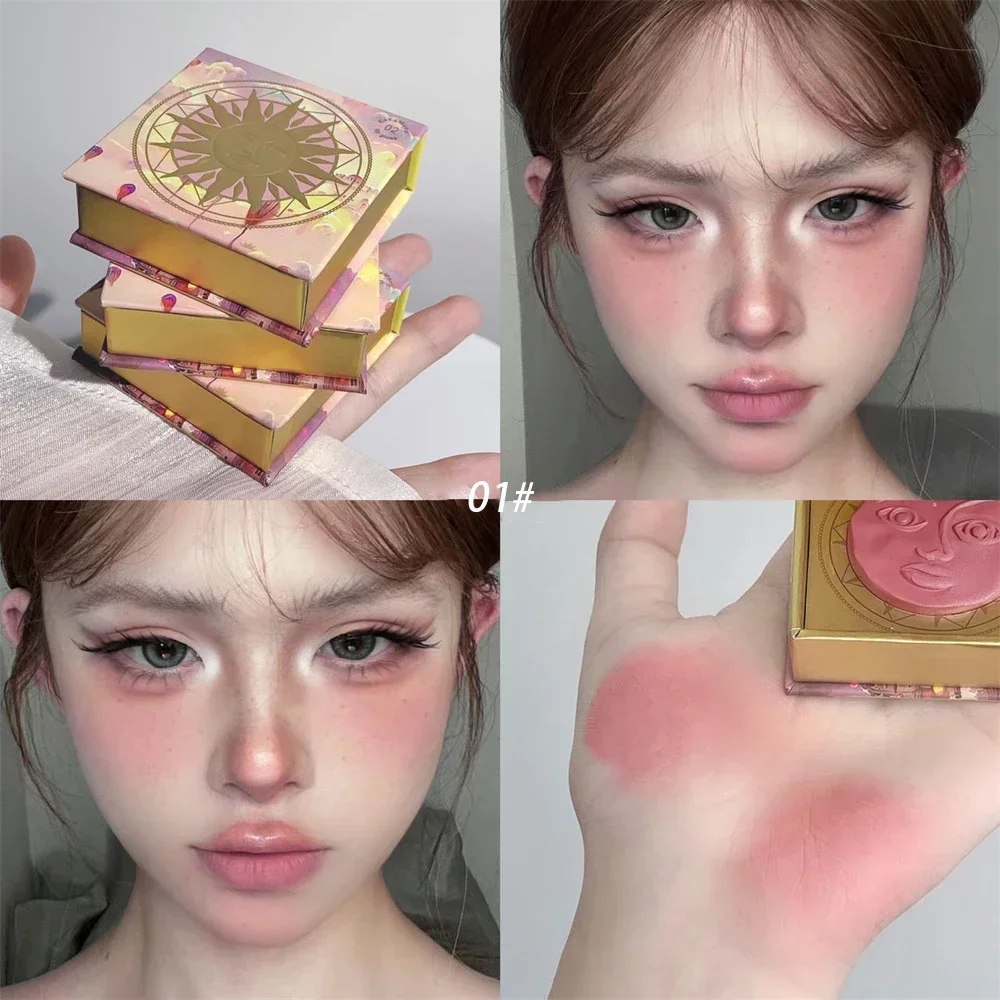 Expression Blush Cream Brown Cheek Face Rouge Relief Sunshine Blusher Mud Low Color Rendering Smooth Brightening Outline Makeup facial blusher blush cream cream blusher