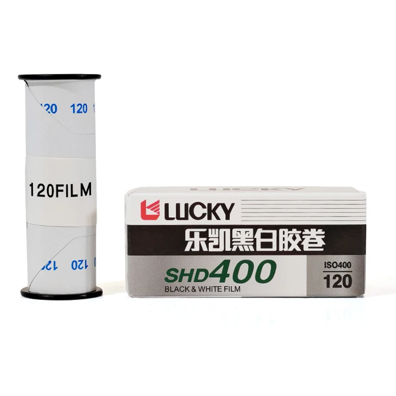 1-10 Rolls 120mm SHD 400 LUCKY ISO 400 film Black and white Negative film For Kodak Fujifilm Camera（Expiration Date: 2026）