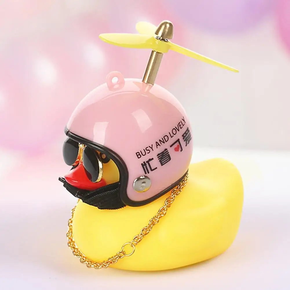 

Rubber Duck With Helmet And Duck In The Car With Glasses Dashboard Interior Yellow Car Accessories Decoration Small Duck Ca V1L2