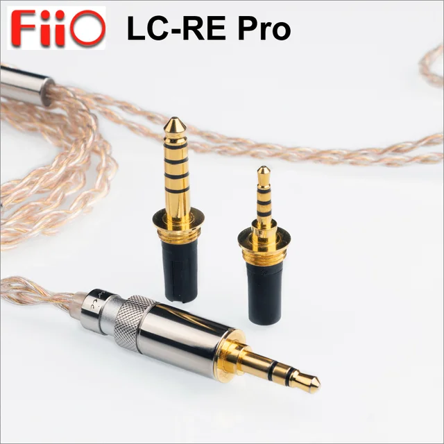 FiiO LC-RE Pro Gold-silver-copper Braided Swappable Plug Headphone