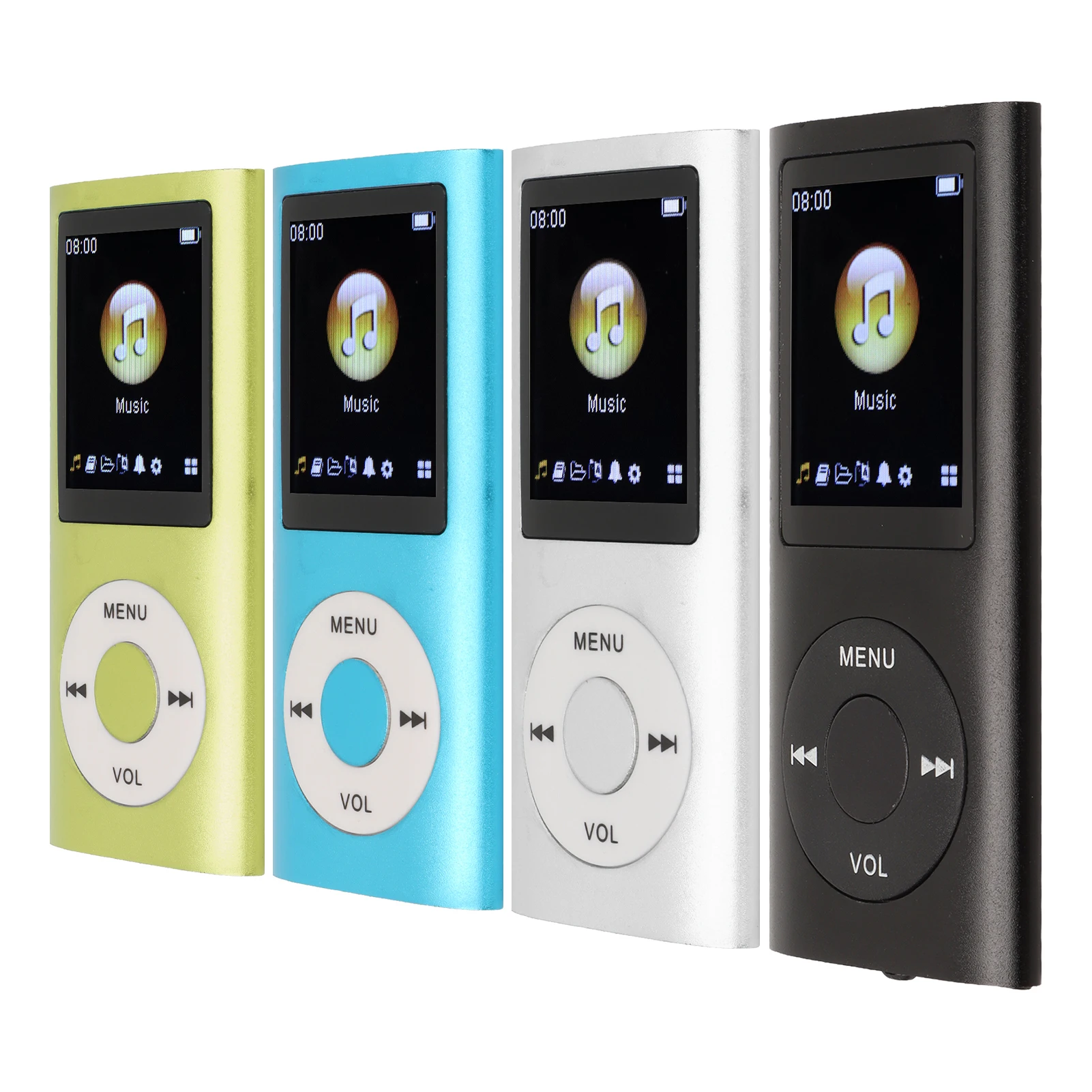 Sleek Multifunctional MP3 Player with 1.8-Inch LCD Screen - Stylish Portable Music Companion
