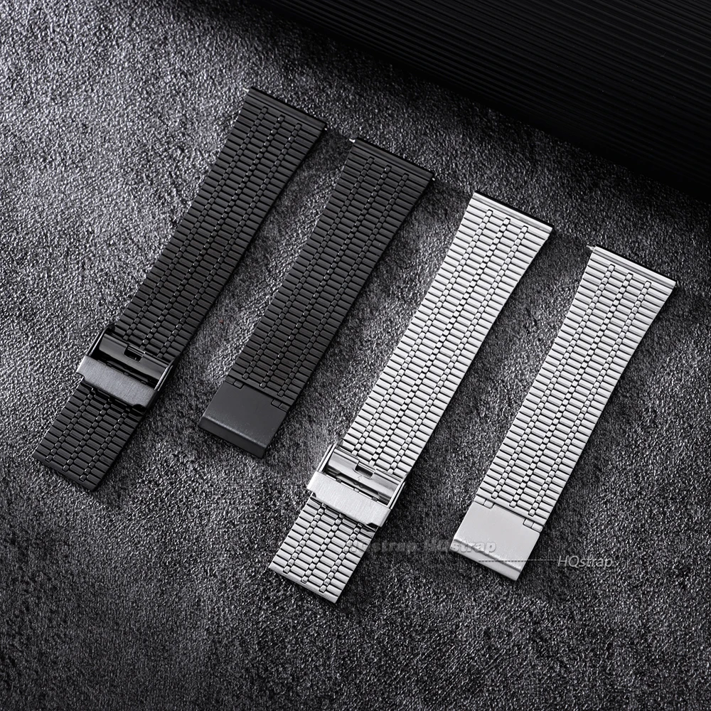 Elegant Stainless Steel Quick Release Watch Strap Bracelet - Universal Replacement Belt