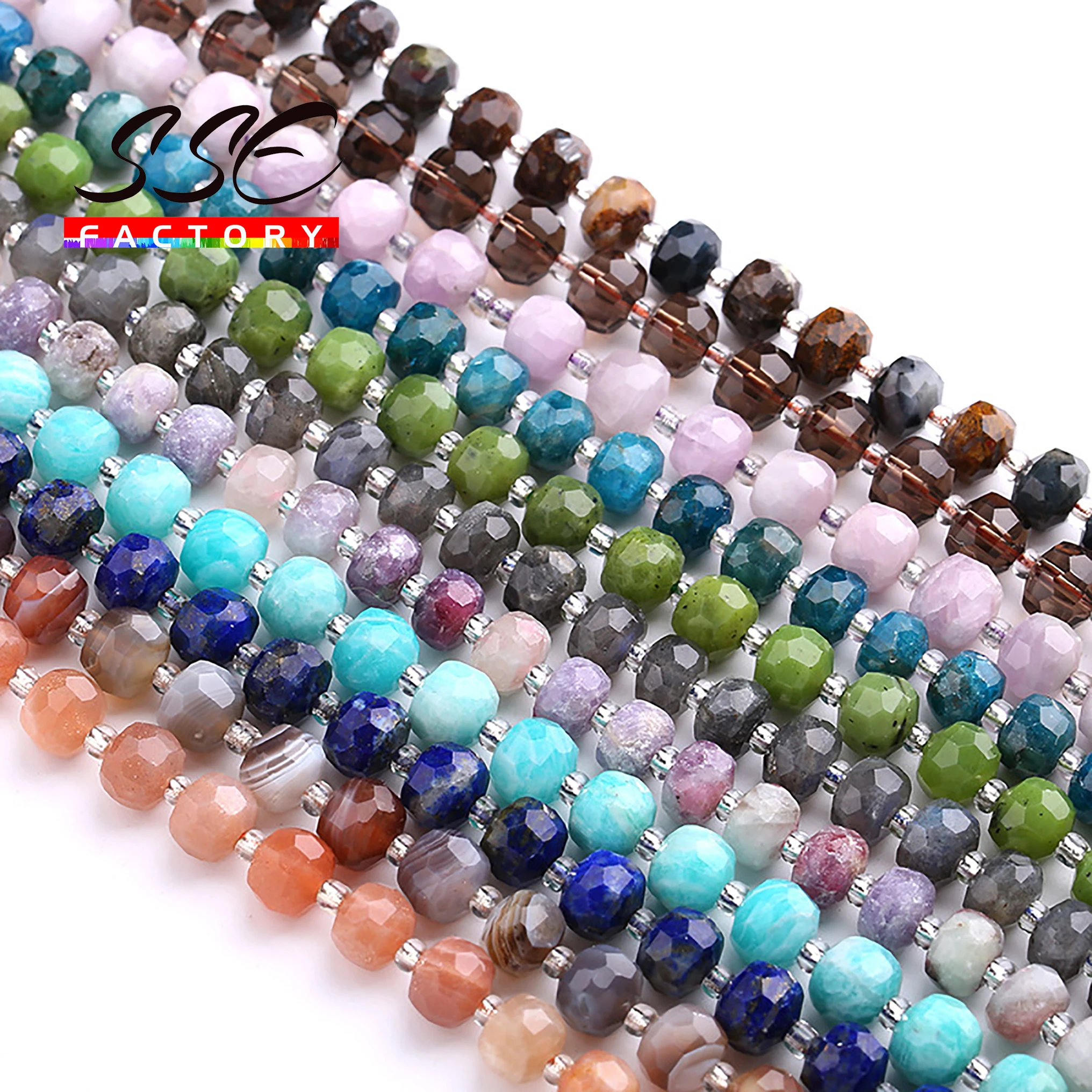 

Бусины из натурального камня, апатит, апатит, турмалин, лазурит, цитрин, розовый кварц, фотоэлемент для изготовления ювелирных изделий своими руками 5x7 мм