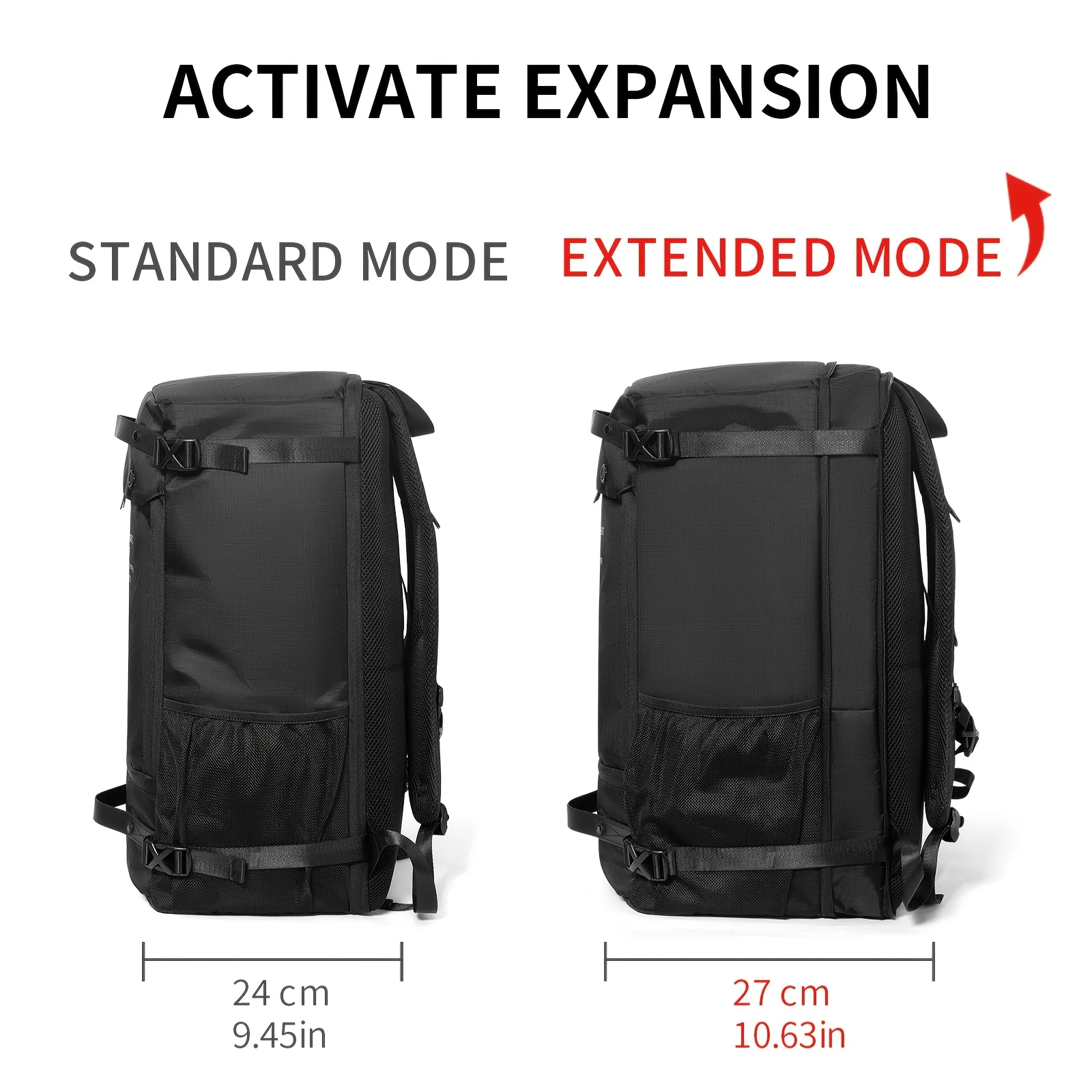 Zaino da viaggio per uomo e donna, grande zaino da cabina, borsa per oggetti personali, approvato dalle compagnie aeree, zaino per laptop da 17 pollici, borsa da lavoro - immagine 4