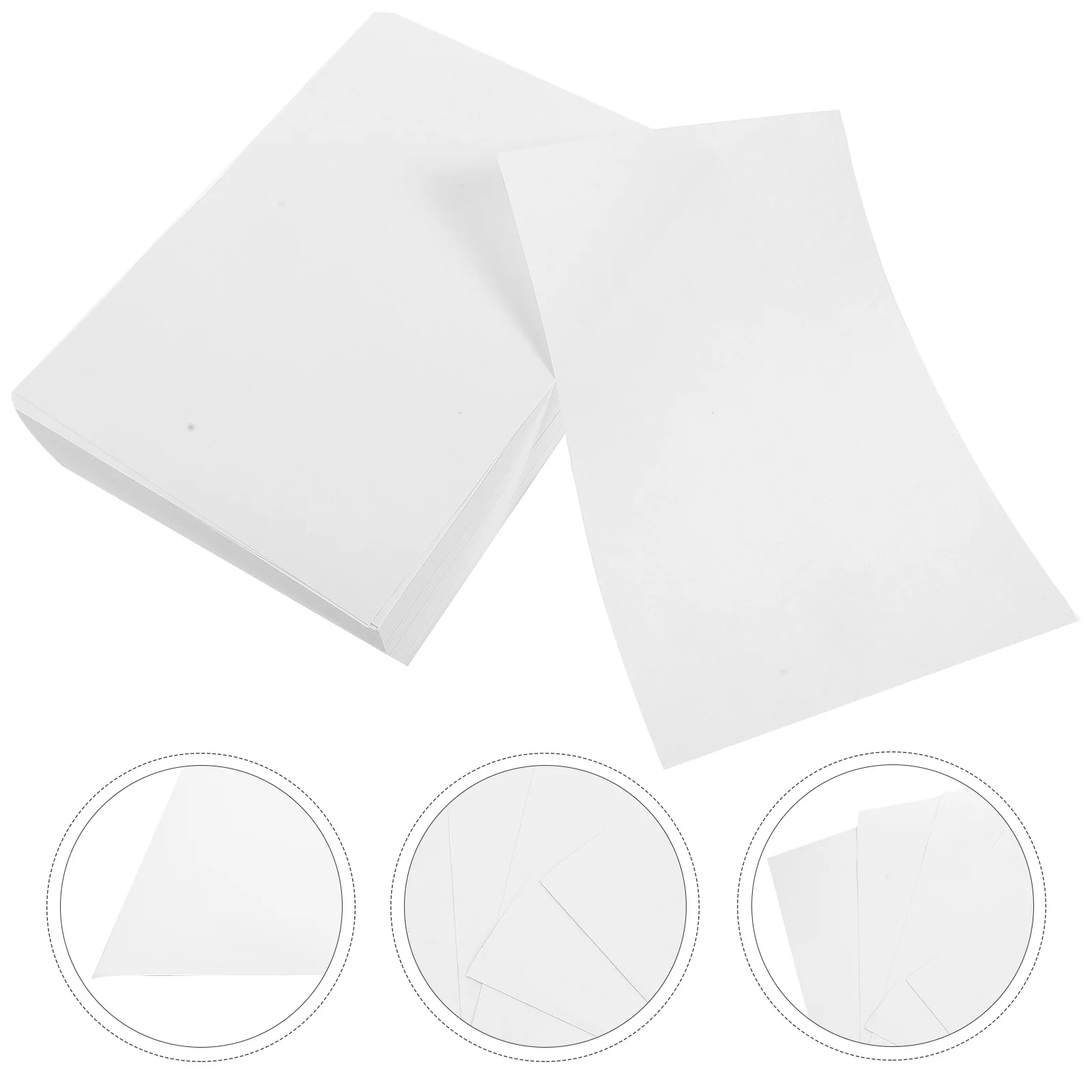 

500 Sheets Paperplates Crafts Multi-use Multi-function Thick Printing A5 White Blank Child