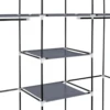 69" Portable Clothes Closet Non-Woven Fabric Wardrobe Double Rod Storage Organizer Gray 2