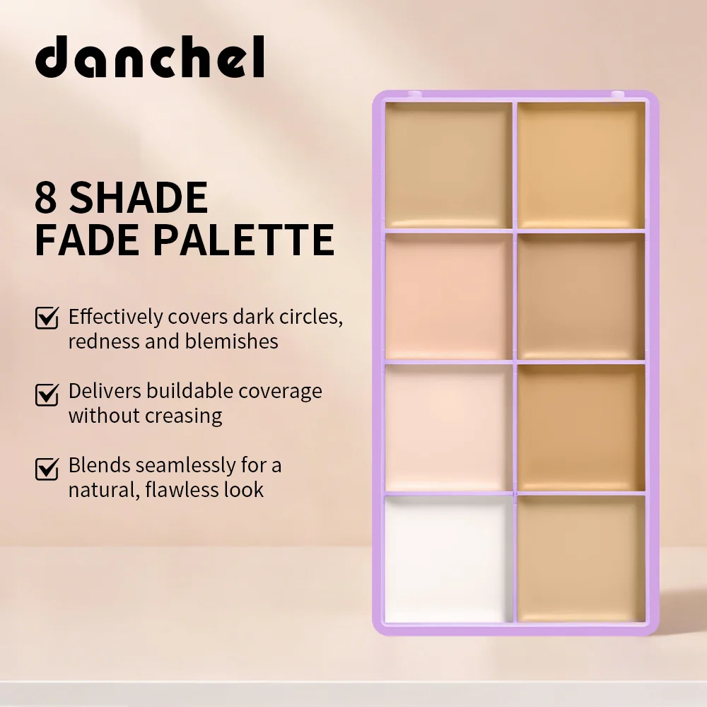 Palette Correttore 8 Tonalità per Naso e Viso: Copre Occhiaie, Rossori e Imperfezioni della Pelle - Effetto Contouring Soft Mist Avanzato - immagine 3