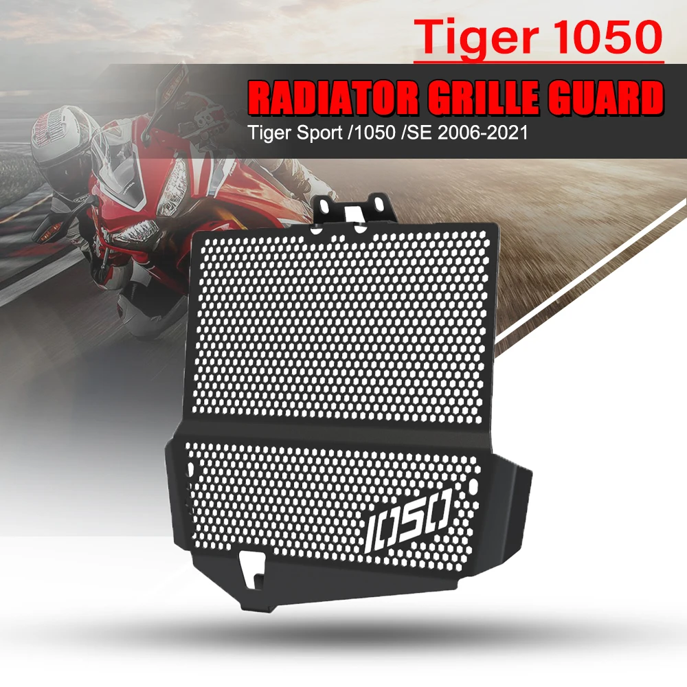 

For Tiger1050 2006 2007 2008 2009 2010 2011 2012 2013 2014 2015 2016-2021 Tiger 1050 Radiator Grille Guard Grill Cover Protector