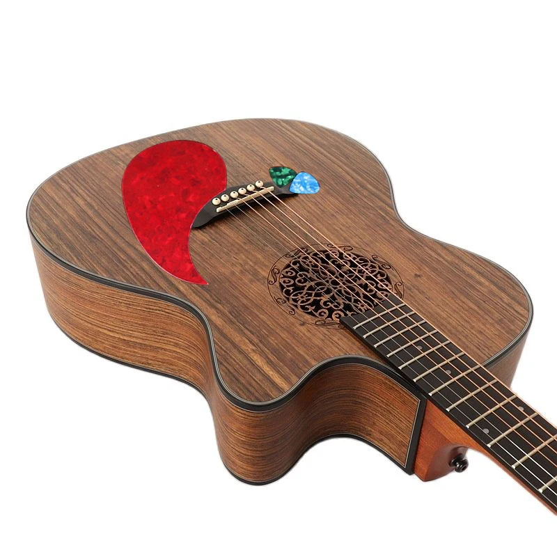 EXCEART Guitar Soundhole Acoustic Pickup for Folk Acoustic Guitar Ukulele Accessories 1 Set Black 