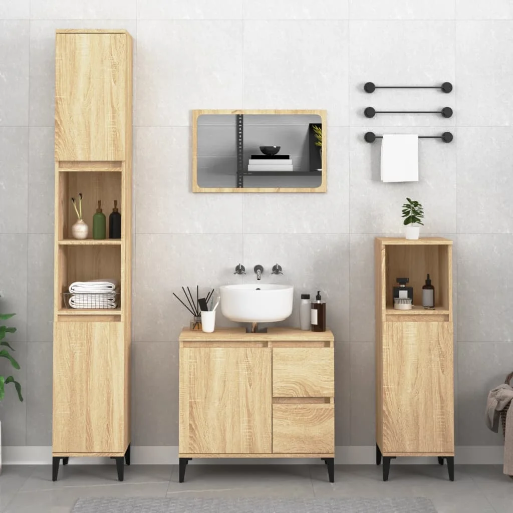 Mobiletto Del Bagno Sonoma Oak Muslimate
