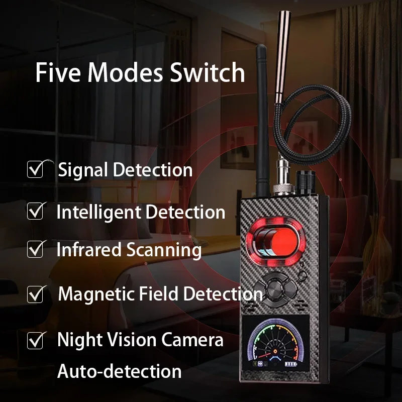 K99 Advanced Portable Hidden Lens GPS Tracker Camera Finder Multi Mode Detection Protect Privacy RF Signal Scanner