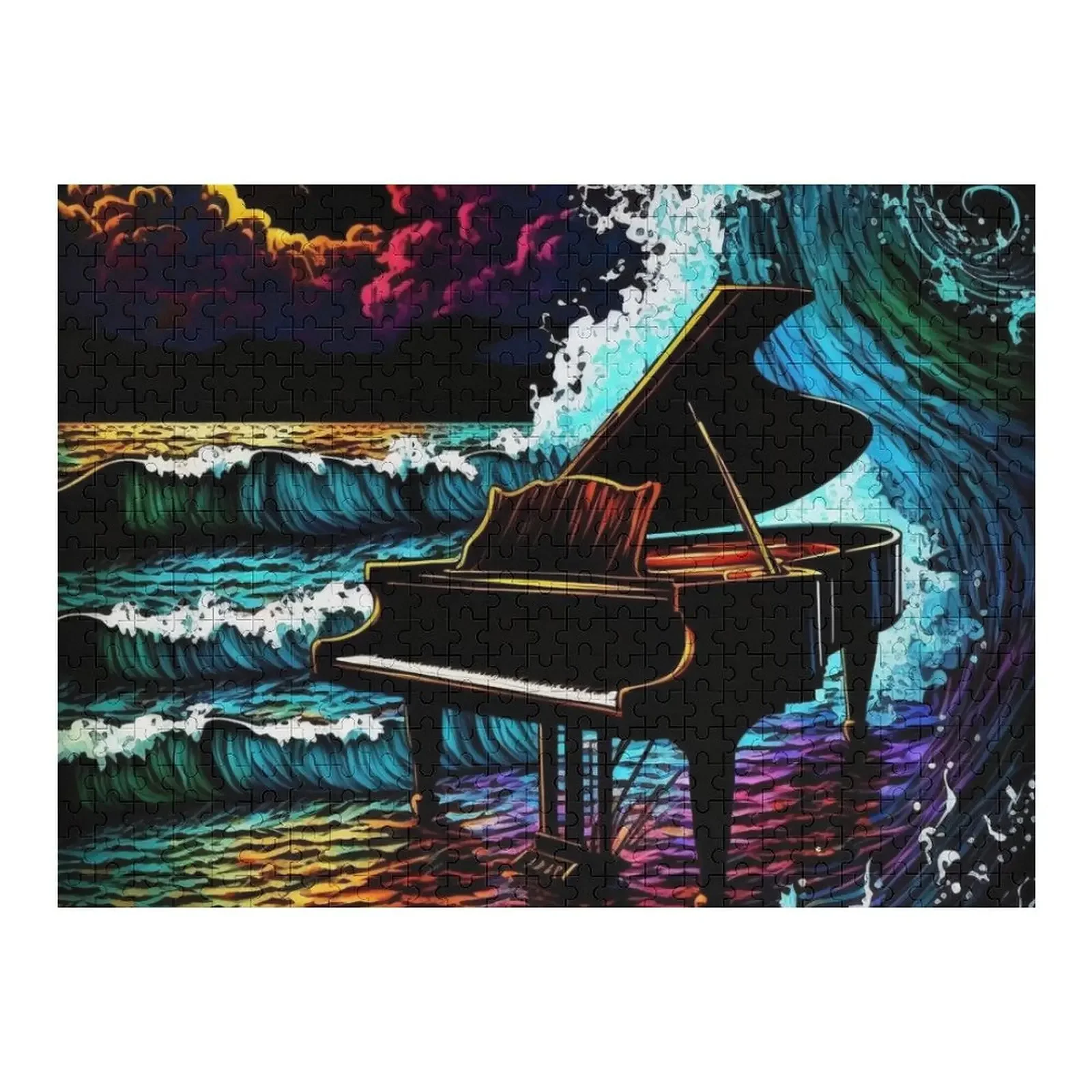 

Colorful and Atmospheric Piano out in Nature Jigsaw Puzzle Novel Toys For Children 2022 Personalised Toys Puzzle