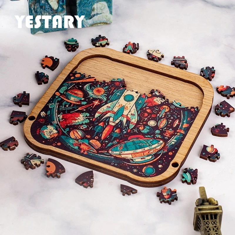 

Деревянный 3D пазл YESTARY, детская игрушка, Ротационные ракеты, головоломка для мозга, головоломки, настольная игра, обучающая игрушка для детей, подарок