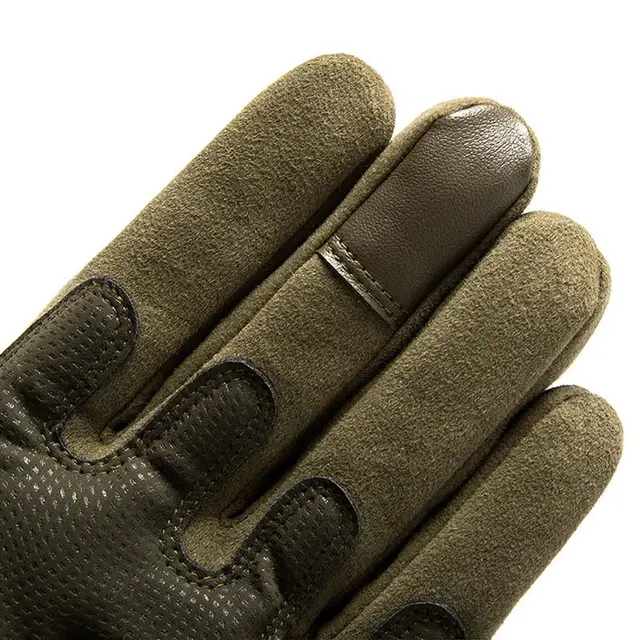 Gants de moto à écran tactile pour hommes, gants d'équitation de vélo de course, équipement de protection, doigt complet, noir 5