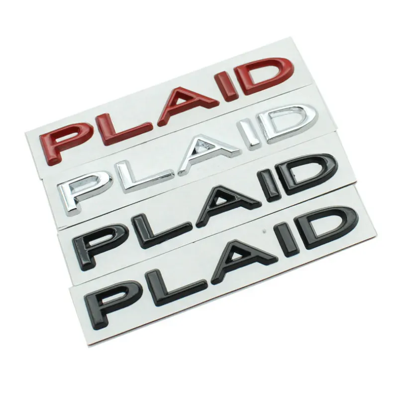 

PLAID letter Car stickers for Tesla Model 3 Y X S plaid version enhanced modification accessories original logo trunk decoration