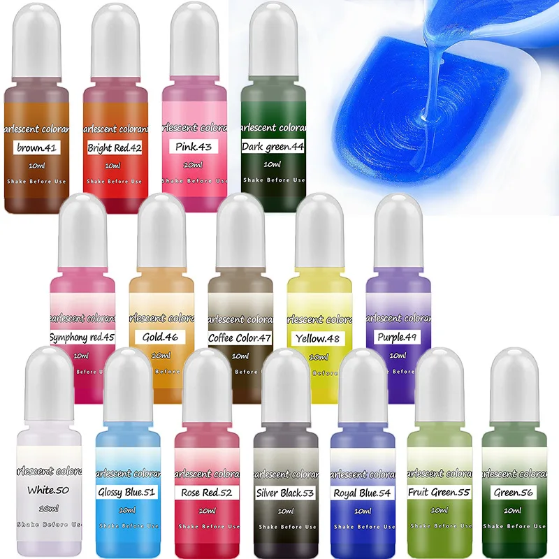 12-24Pcs Epoxy Resin Pigment Set Art Ink Colorant Dye Diffusion Liquid for  DIY UV Epoxy Resin Mold Jewelry Handmade Making