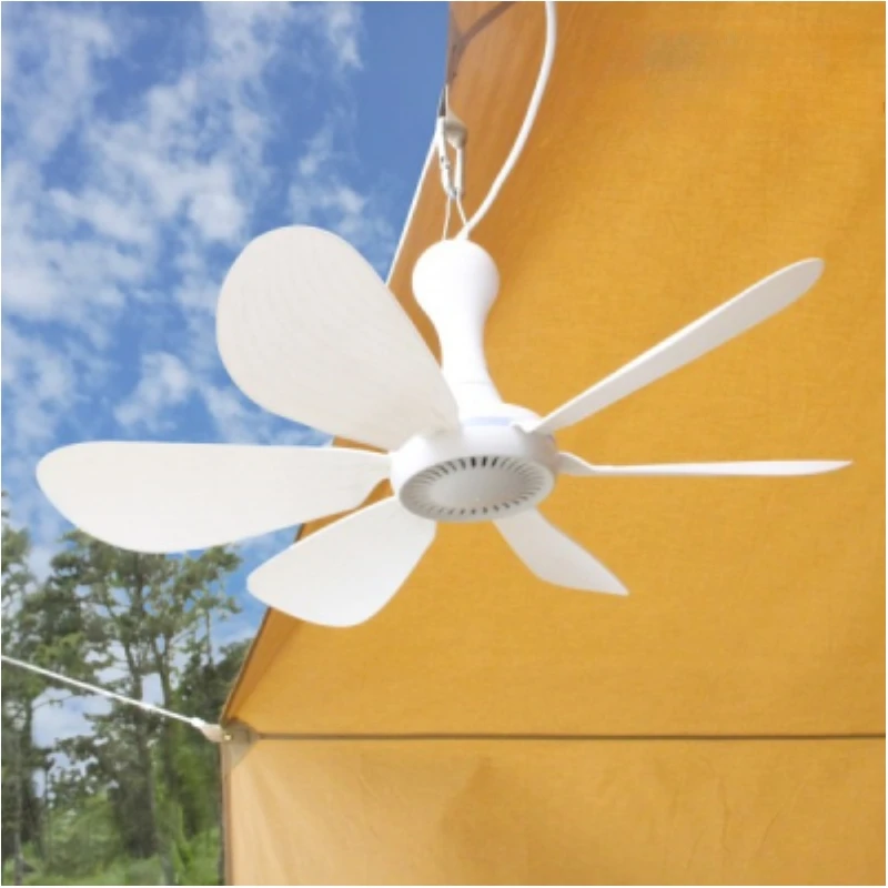 

Silent 6 Leaves USB Powered Ceiling Canopy Fan with Remote Control Timing 4 Speed Hanging Fan for Camping Bed Dormitory Tent New