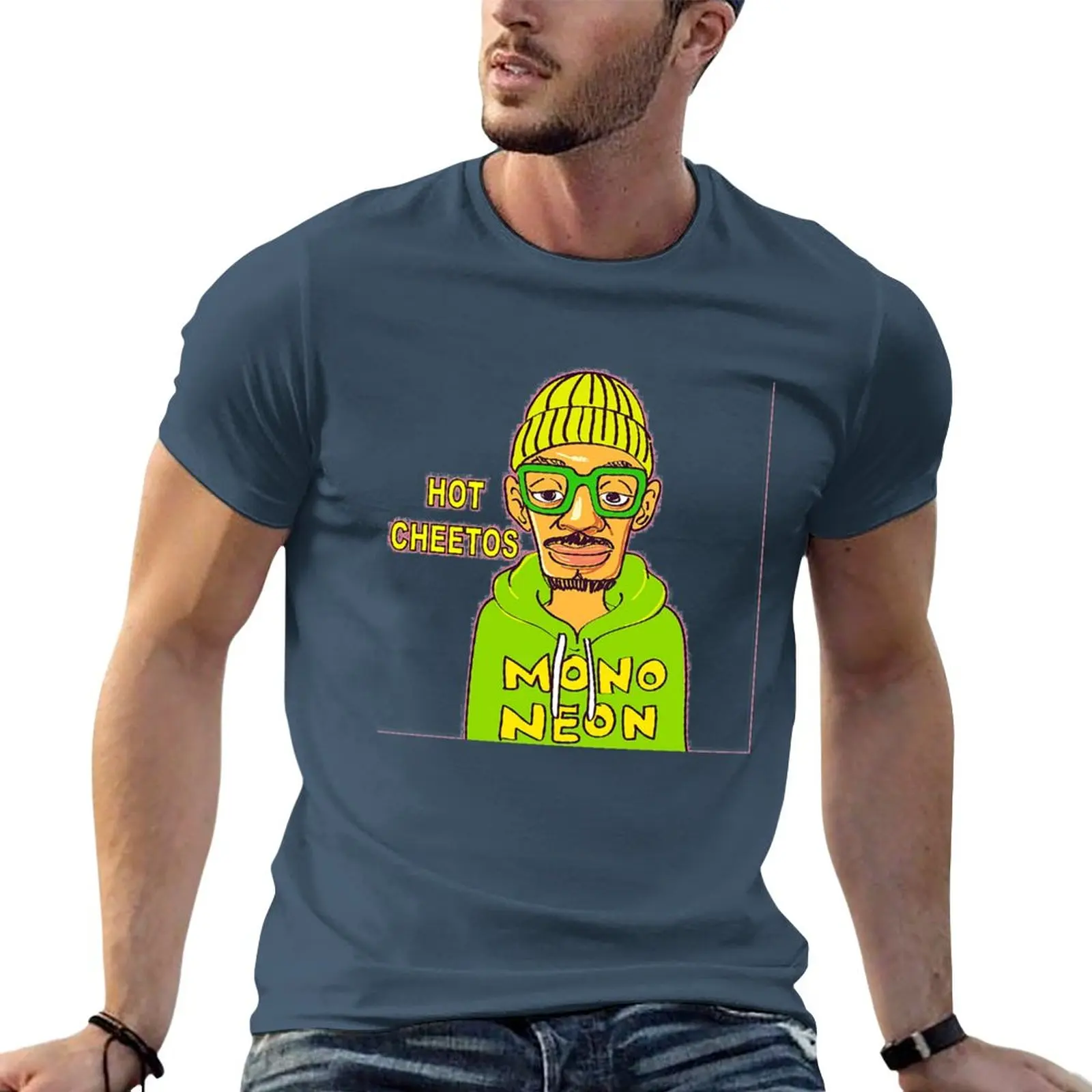 Mononeon - Hot Cheetos T-Shirt Magliette Vuote Camicetta Estate Top Ragazzi Magliette Bianche Magliette Da Uomo