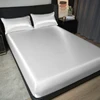 Elegant Satin Fitted Bed Fitted Sheet- Luxurious 35cm Height, Universal King/Queen Size, Adds Opulence to Your Bedroom Decor 3