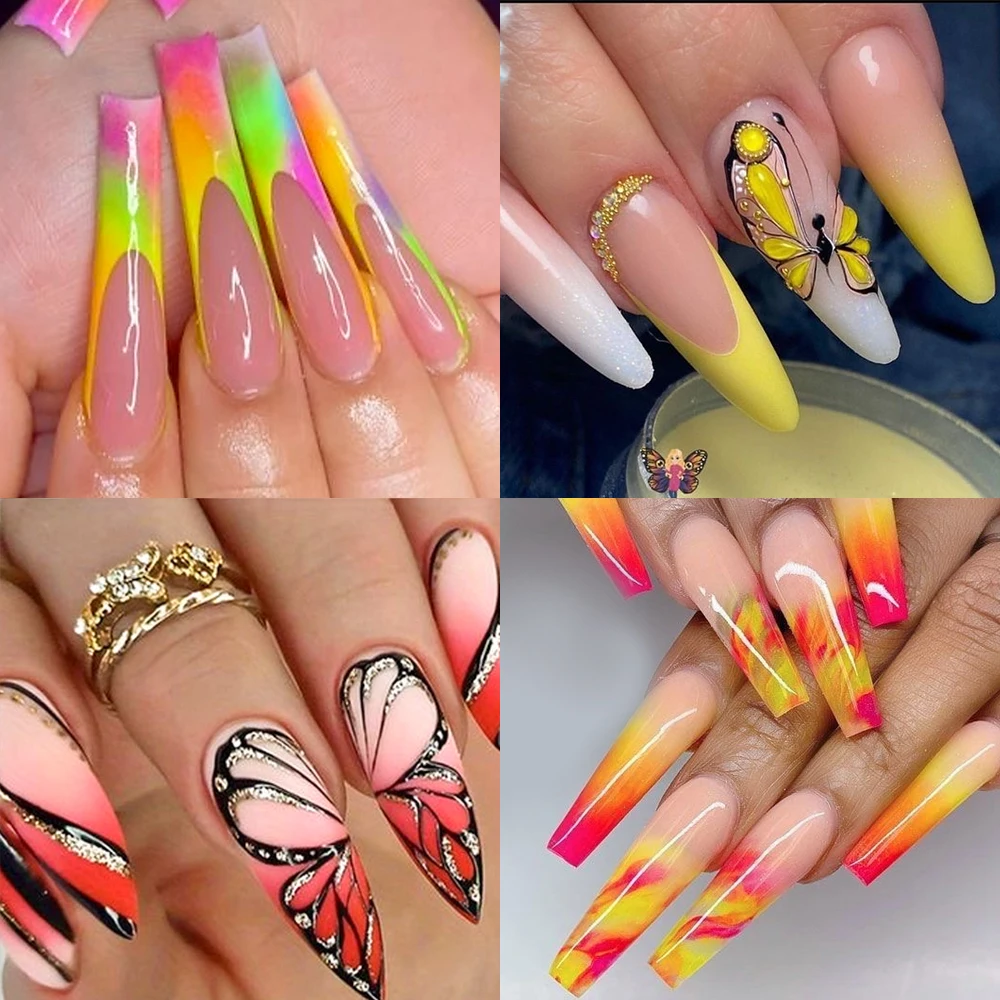 Description Picture 6 of item100Pcs Professional Paper Tray Nail Forms Acrylic UV Gel Polish Nail Extension Stencil DIY French Adhesive Sticker Manicure Tool