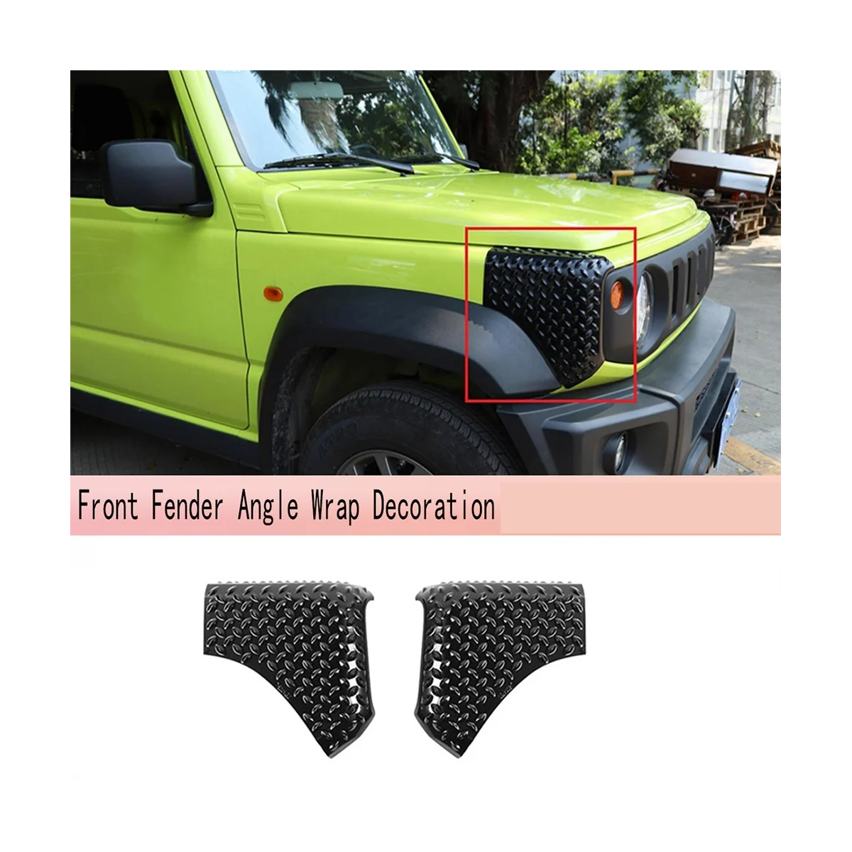 

2Pcs for Suzuki Jimny 2019+ Car Front Fender Angle Wrap Decoration Guard Cover