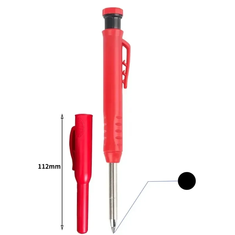 Mechanical pencil set,carpenter pencil,mechanical pencils,mechanical pencil refill,mechanical pencil refills Solid Carpenter Pencil Set Woodworking 3 Colors Refill Construction Marking Tool Office Supplies Stationery