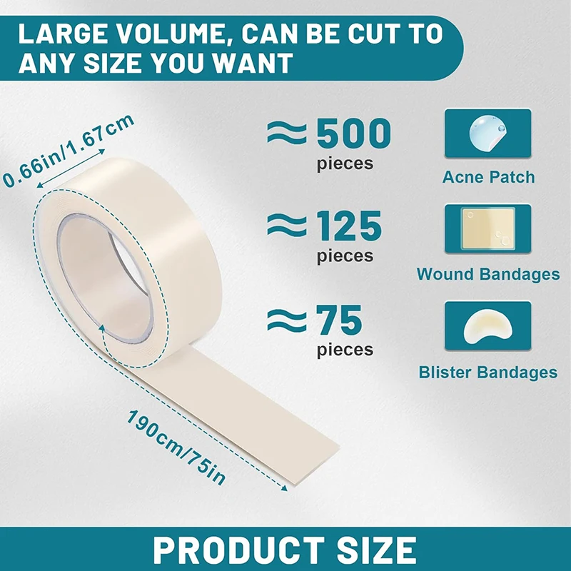 Premium Hydrocolloid Roll for Wound Care - Self-Adhesive, Highly Absorbent Bed Sore Bandages