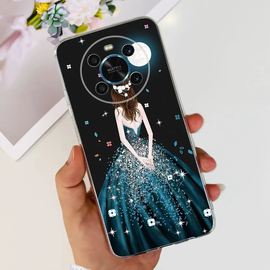 Elegant Printing Soft Silicone Clear TPU Protective Phone Case