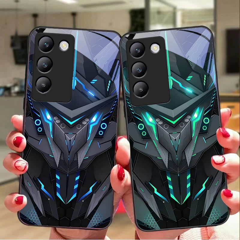 Enhanced Black Tempered Glass Phone Case by Creative Mech
