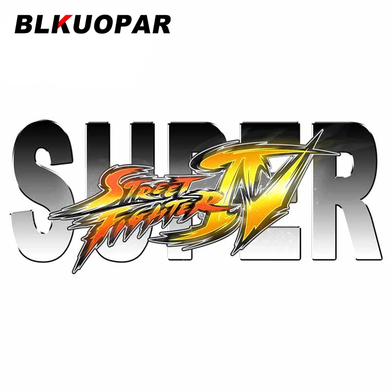 

BLKUOPAR Street Fighter 4 Logo Remix Waterproof Decals Bumper Window Car Stickers Occlusion Scratch-Proof Personality Decoration