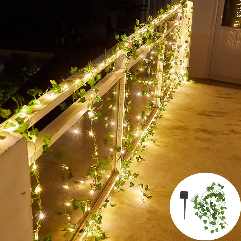 

Fairy Lights Maple Leaf 10m 100LED /5M 50 LED Solar Lights Waterproof Outdoor Garland Solar Lamp Christmas For Garden Decoration