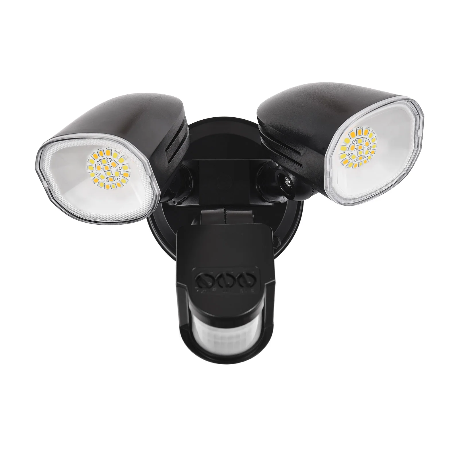 Motion Sensor Lights 2-Head Wall Light with Infrared Induction LED Light IP65 Waterproof 6000K Outdoor Sports Courtyard