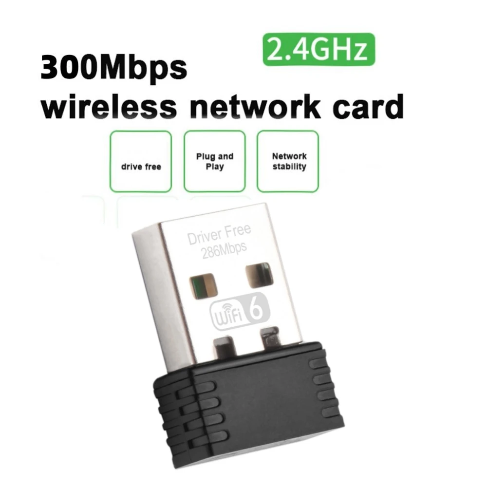 

USB Wi-Fi сетевая карта, 300 Мбит/с, поддержка Windows 7 8 10