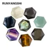 1pc Natural Stone Hexagram star Pendant Necklace Ornament Decorative Chakra Home Decoration 1