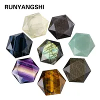 1pc Natural Stone Hexagram star Pendant Necklace Ornament Decorative Chakra Home Decoration 1