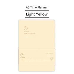 Elegant Kinbor A5 Budget Planner Notebook - PU Leather Office & School Stationery (Light Yellow)