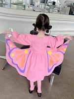 Robe de printemps et d'été en forme d'ailes de papillon pour filles, tenue de soirée de loisirs pour enfants de 1 à 5 ans, nouvelle collection 3