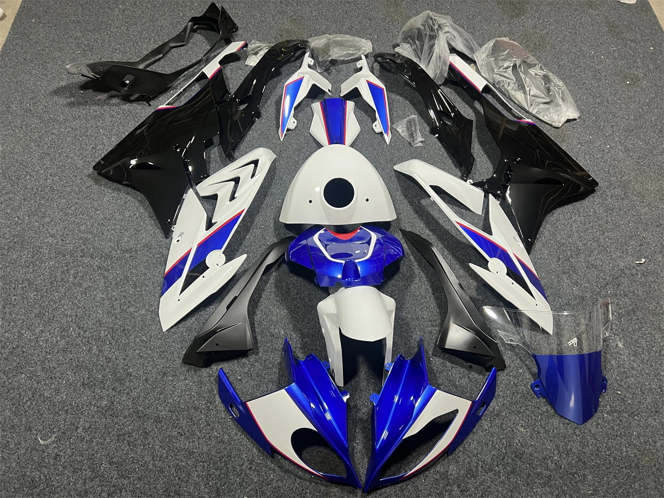 

Комплект обтекателей для мотоцикла, подходит для BMW S1000rr 2015 2016, комплект кузова 15 16, высококачественный ABS Инжекционный синий и белый