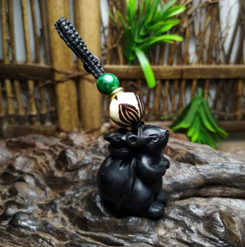 

Mascot mouse pendant ebony money bag car keychain men and women creative gifts