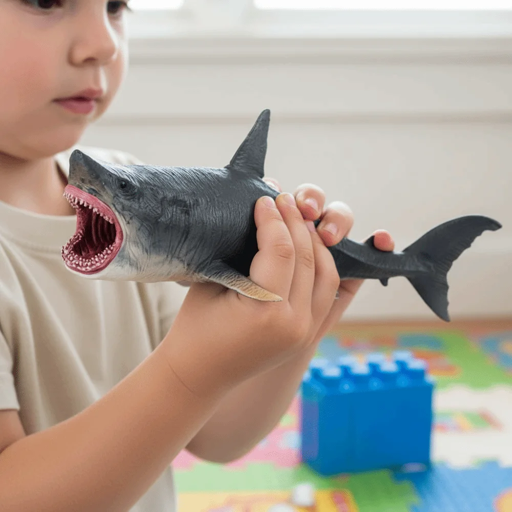 Plastic Sea Life Animals Model Realistic Statue Ocean Animals Ornaments Crafts Handmad Simulated Shark Decorations