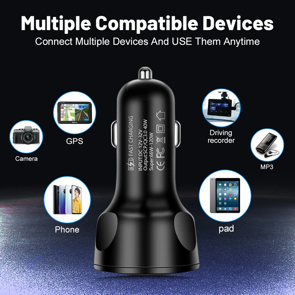 ȭ ʰ  USB  , 4 Ʈ, 66W PD, QC3.0, 2x 3.1A, SCP, QC3.0, ʰ 