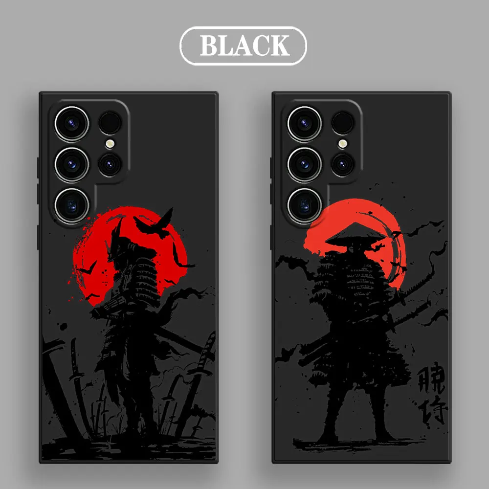 Samurai Red Sun Swordsman Anime Phone Case - Vibrant and Stylish Protection Cover