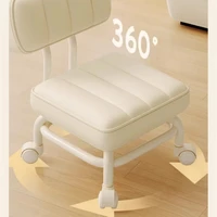 Small Stool Backrest Universal Wheel Soft Stool Children's Sofa Coffee Table Small Chair Pulley Low Stool Portable Stool 6