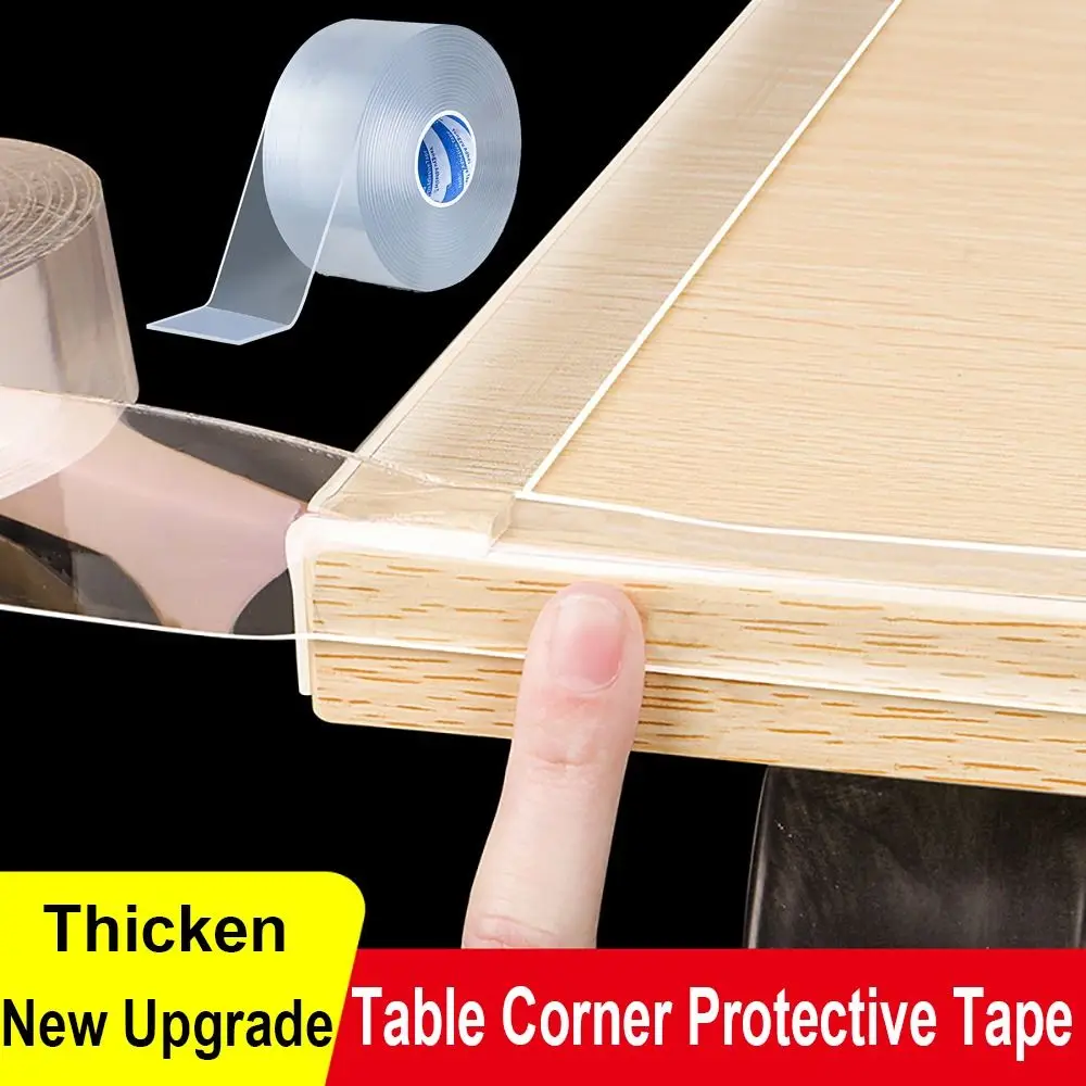 Silicone Table Corner Protector Table Corner Protector Table Edge Protector Furniture Anti Collision Strip Table Edge Guard Tape Furniture Corner Protective Strip Self Adhesive Transparent Kids Collision Proof Soft Bumper Baby Safety