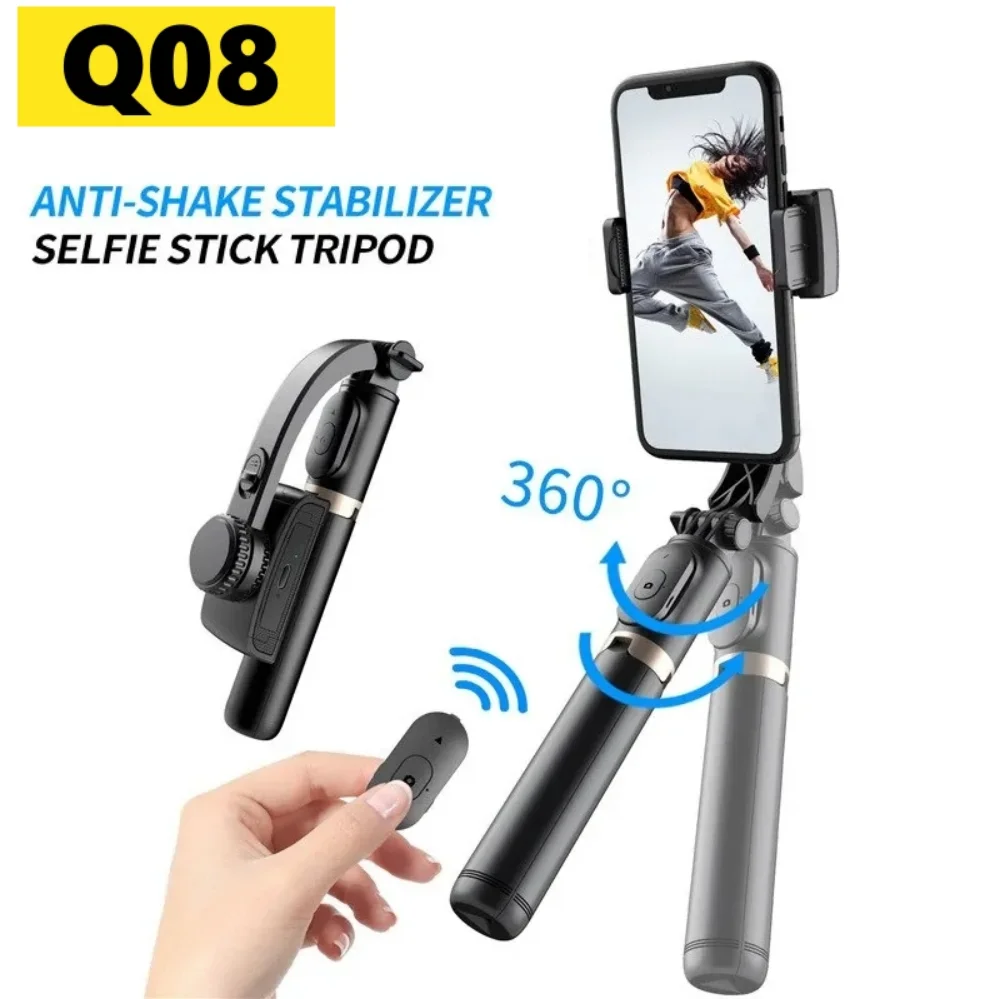 Handheld Gimbal Smartphone Q08 Bluetooth Handheld Stabilizer Tripod Selfie Stick Folding Gimbal Xiaomi iPhone handheld gimbal stabilizer,handheld gimbal,gimbal stabilizer
