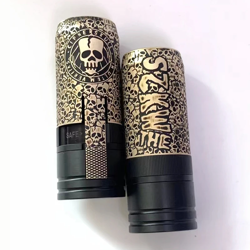 

In stock MK2 mod for brass Clone Special MK2S Skull Albert Cipher CipherSkull Mods 18650 battery mod fit 510 threa RBA RDA tank