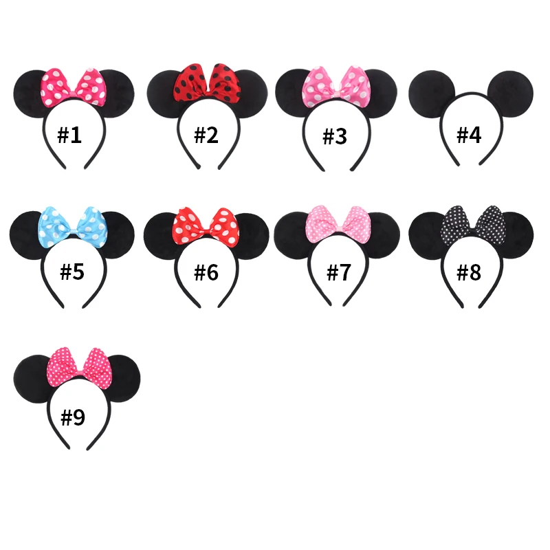 Knoten-Accessoires, Minnie-Haarbänder, Gastgeschenke, Mutter, schöne Ohren, Kinder, Mickey-Stirnbänder, Haar, Jungen, Party, Pailletten, Baby-Geburtstag, Schleifen, Mädchen – Detail 3